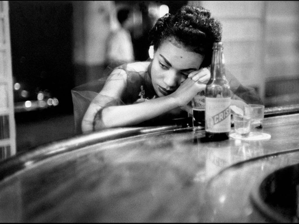CUBA. Havana. Bar girl in a brothel in the red light district. 1954.